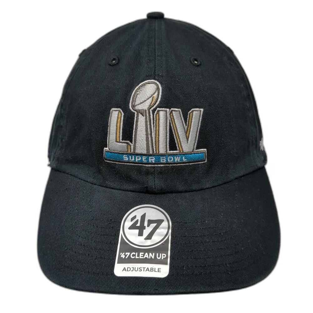 47 Baseball Cap Super Bowl LIV Black One Size Cotton Slideback NFL Football Hat